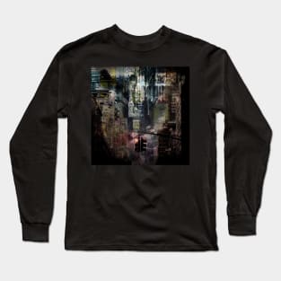 Downtown in muted colors with abstract elements Long Sleeve T-Shirt